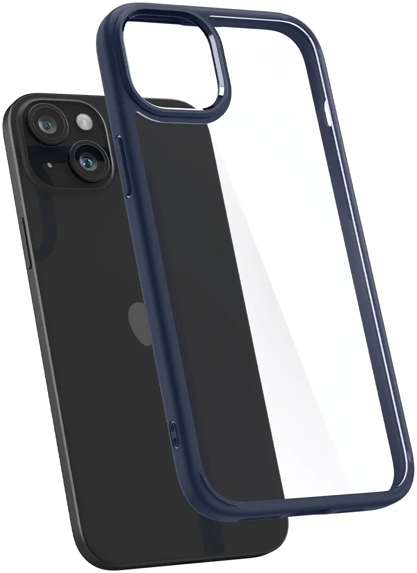 Spigen Ultra Hybrid Apple iPhone 15 Plus Hoesje Back Cover Blauw afbeelding 9