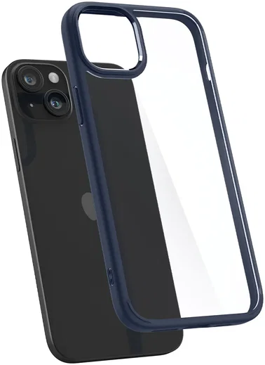 Spigen Ultra Hybrid Apple iPhone 15 Plus Hoesje Back Cover Blauw afbeelding 9