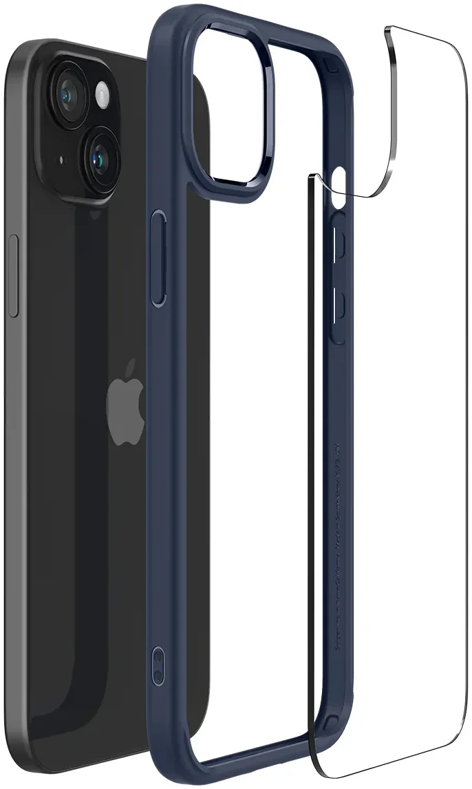 Spigen Ultra Hybrid Apple iPhone 15 Plus Hoesje Back Cover Blauw afbeelding 11