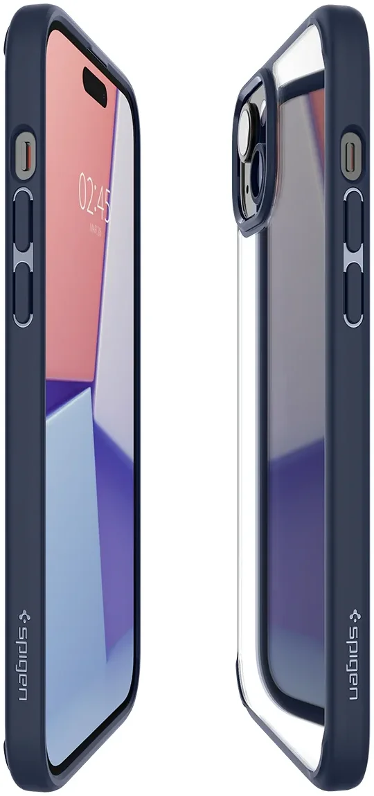 Spigen Ultra Hybrid Apple iPhone 15 Plus Hoesje Back Cover Blauw afbeelding 12