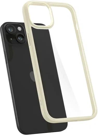Spigen Ultra Hybrid Apple iPhone 15 Plus Hoesje Back Cover Beige afbeelding 2