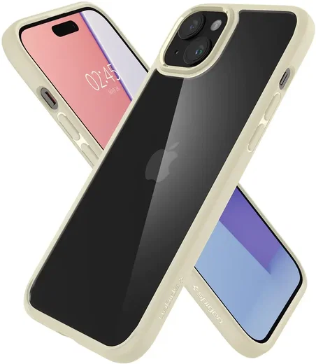 Spigen Ultra Hybrid Apple iPhone 15 Plus Hoesje Back Cover Beige afbeelding 3