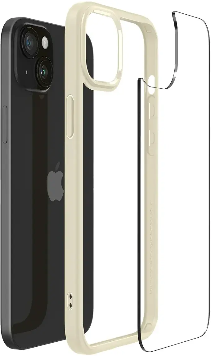 Spigen Ultra Hybrid Apple iPhone 15 Plus Hoesje Back Cover Beige afbeelding 4
