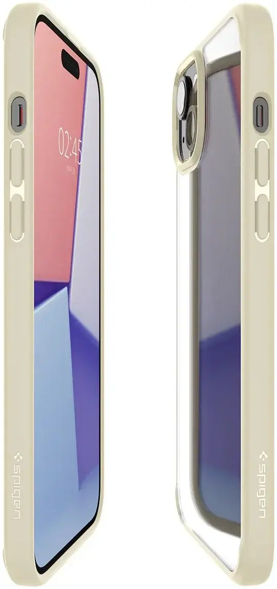 Spigen Ultra Hybrid Apple iPhone 15 Plus Hoesje Back Cover Beige afbeelding 5