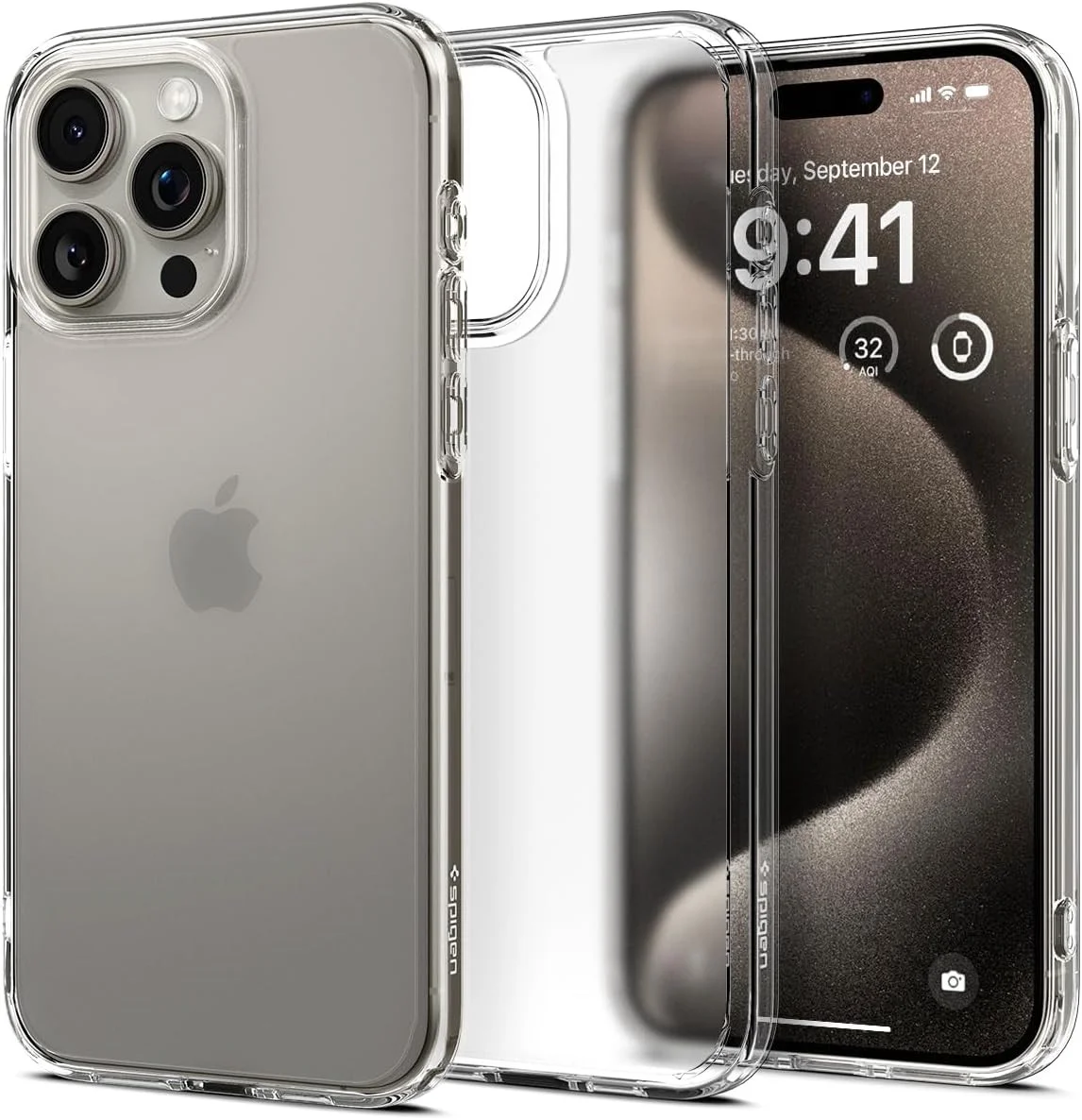 Spigen Ultra Hybrid Apple iPhone 15 Pro Hoesje Back Cover Frost Clear afbeelding 1