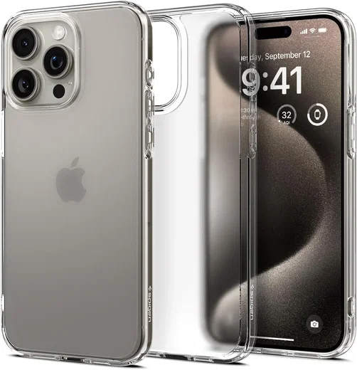 Spigen Ultra Hybrid Apple iPhone 15 Pro Hoesje Back Cover Frost Clear afbeelding 1