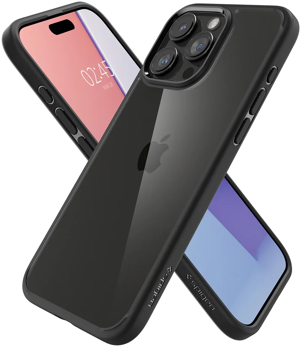 Spigen Ultra Hybrid Apple iPhone 15 Pro Hoesje Back Cover Matte Zwart afbeelding 2