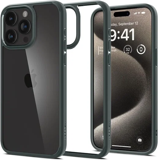 Spigen Ultra Hybrid Apple iPhone 15 Pro Max Hoesje Groen afbeelding 1