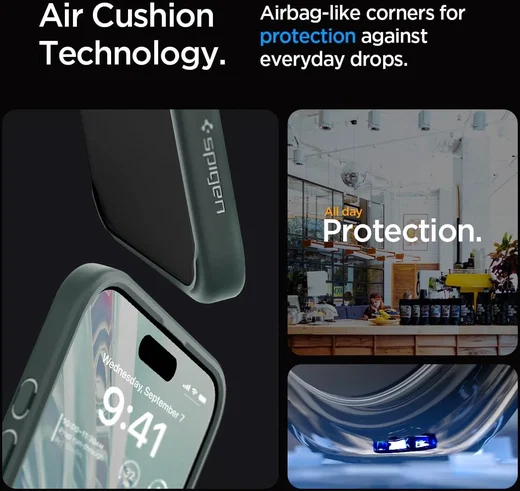 Spigen Ultra Hybrid Apple iPhone 15 Pro Max Hoesje Groen afbeelding 3