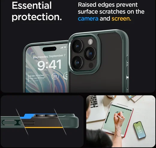 Spigen Ultra Hybrid Apple iPhone 15 Pro Max Hoesje Groen afbeelding 5