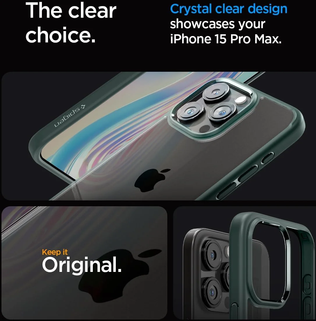 Spigen Ultra Hybrid Apple iPhone 15 Pro Max Hoesje Groen afbeelding 6