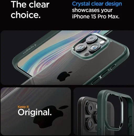 Spigen Ultra Hybrid Apple iPhone 15 Pro Max Hoesje Groen afbeelding 6