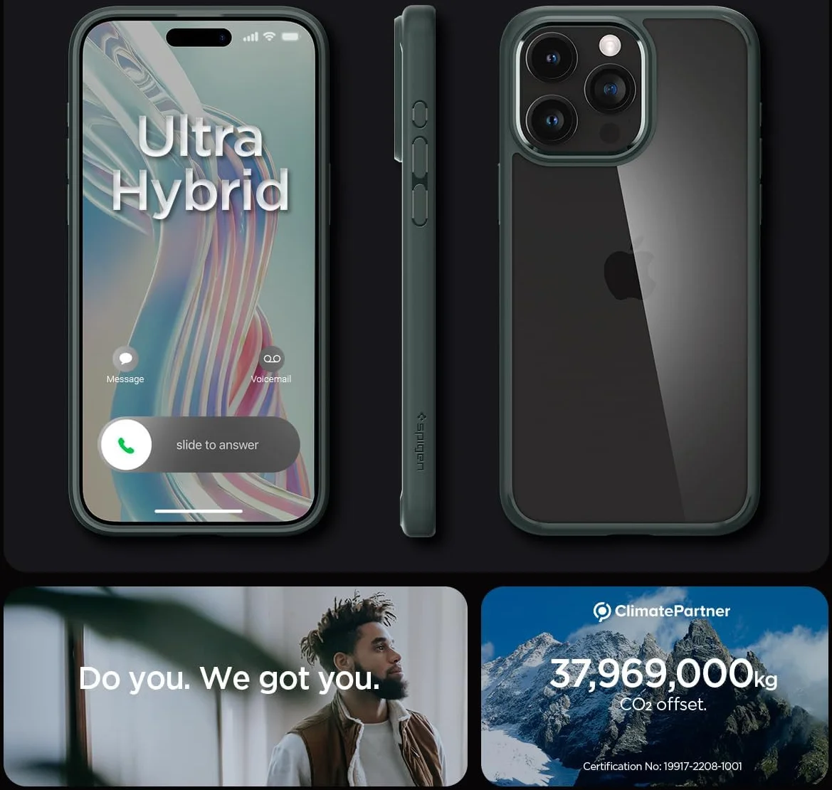 Spigen Ultra Hybrid Apple iPhone 15 Pro Max Hoesje Groen afbeelding 7