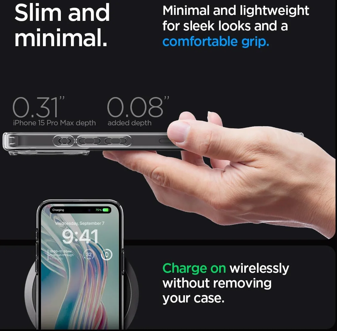 Spigen Ultra Hybrid Apple iPhone 15 Pro Max Hoesje Frost Clear afbeelding 4