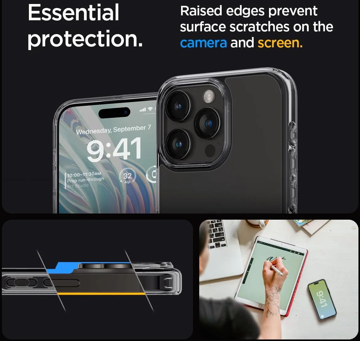Spigen Ultra Hybrid Apple iPhone 15 Pro Max Hoesje Frost Clear afbeelding 5