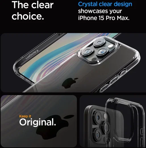 Spigen Ultra Hybrid Apple iPhone 15 Pro Max Hoesje Frost Clear afbeelding 6