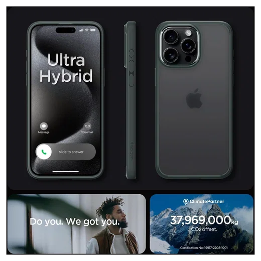 Spigen Ultra Hybrid Apple iPhone 15 Pro Max Hoesje Frost Green afbeelding 6