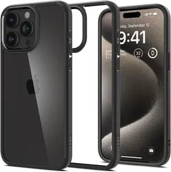 Spigen Ultra Hybrid Apple iPhone 15 Pro Max Hoesje Matte Zwart afbeelding