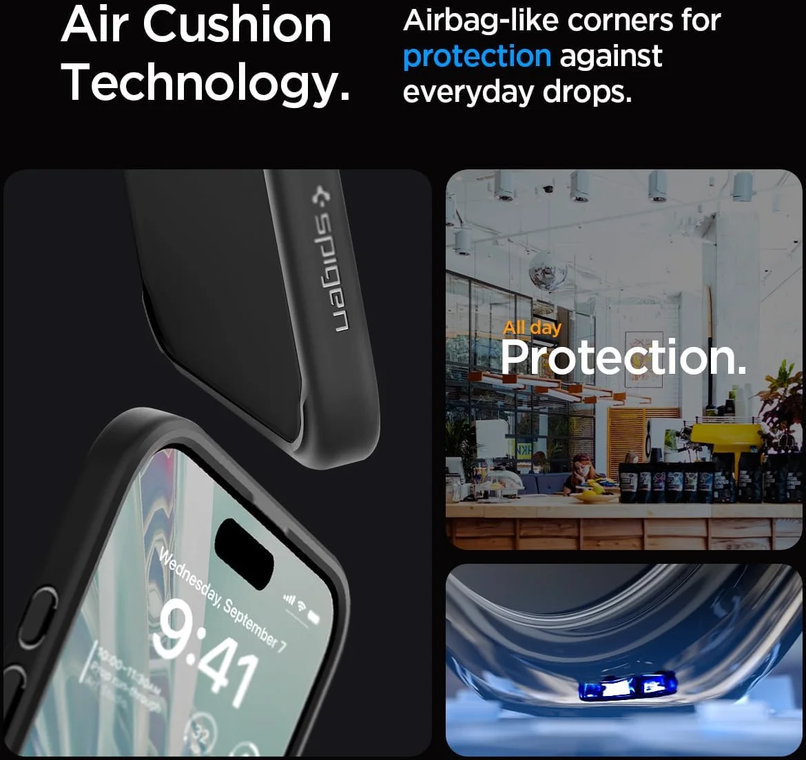 Spigen Ultra Hybrid Apple iPhone 15 Pro Max Hoesje Matte Zwart afbeelding 3