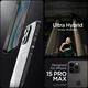 Spigen Ultra Hybrid Apple iPhone 15 Pro Max Hoesje Matte Zwart afbeelding 8