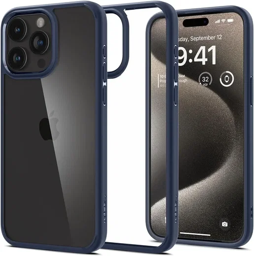 Spigen Ultra Hybrid Apple iPhone 15 Pro Max Hoesje Blauw afbeelding 1