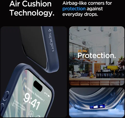 Spigen Ultra Hybrid Apple iPhone 15 Pro Max Hoesje Blauw afbeelding 3