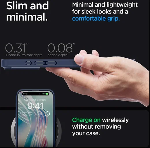 Spigen Ultra Hybrid Apple iPhone 15 Pro Max Hoesje Blauw afbeelding 5