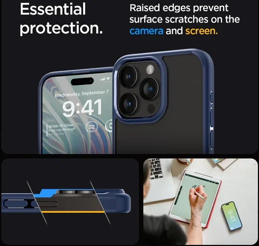 Spigen Ultra Hybrid Apple iPhone 15 Pro Max Hoesje Blauw afbeelding 6