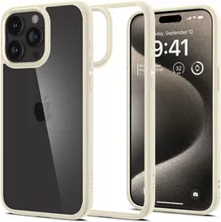 Spigen Ultra Hybrid Apple iPhone 15 Pro Max Hoesje Matte Beige afbeelding