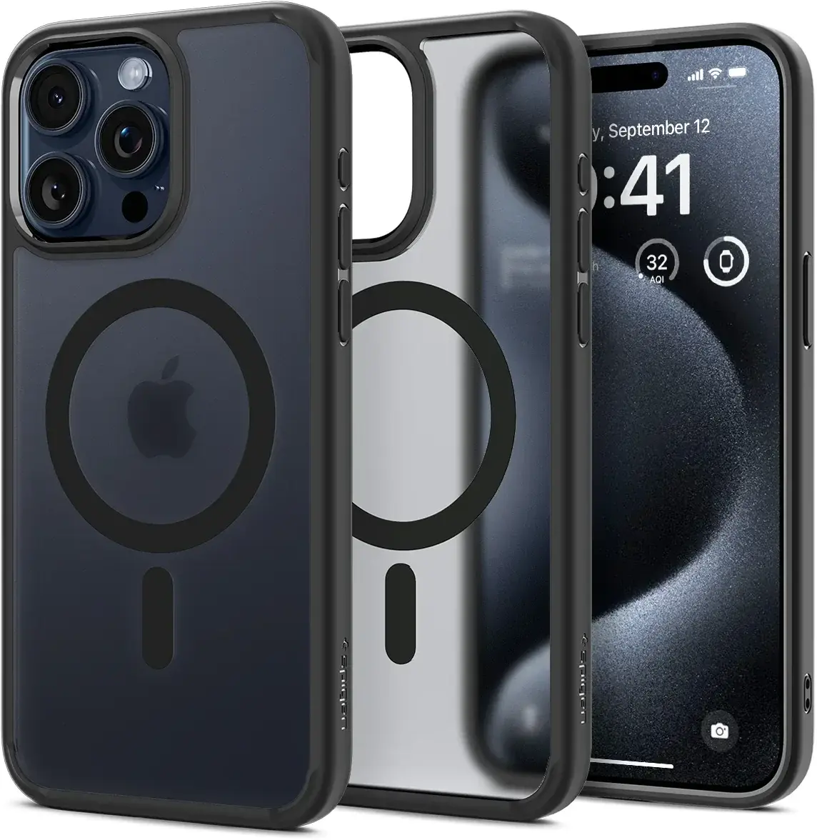 Spigen Ultra Hybrid MagSafe Apple iPhone 15 Pro Hoesje Zwart afbeelding 1