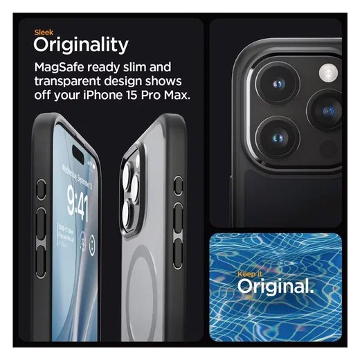 Spigen Ultra Hybrid MagSafe iPhone 15 Pro Max Hoesje Zwart afbeelding 4