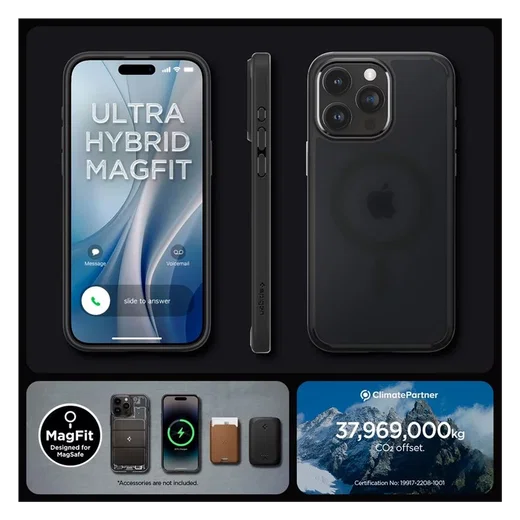 Spigen Ultra Hybrid MagSafe iPhone 15 Pro Max Hoesje Zwart afbeelding 8