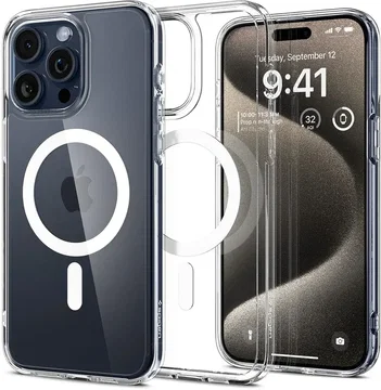 Spigen Ultra Hybrid MagSafe Apple iPhone 15 Pro Max Hoesje Wit
