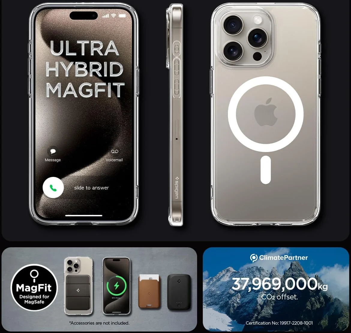Spigen Ultra Hybrid MagSafe Apple iPhone 15 Pro Max Hoesje Wit afbeelding 8