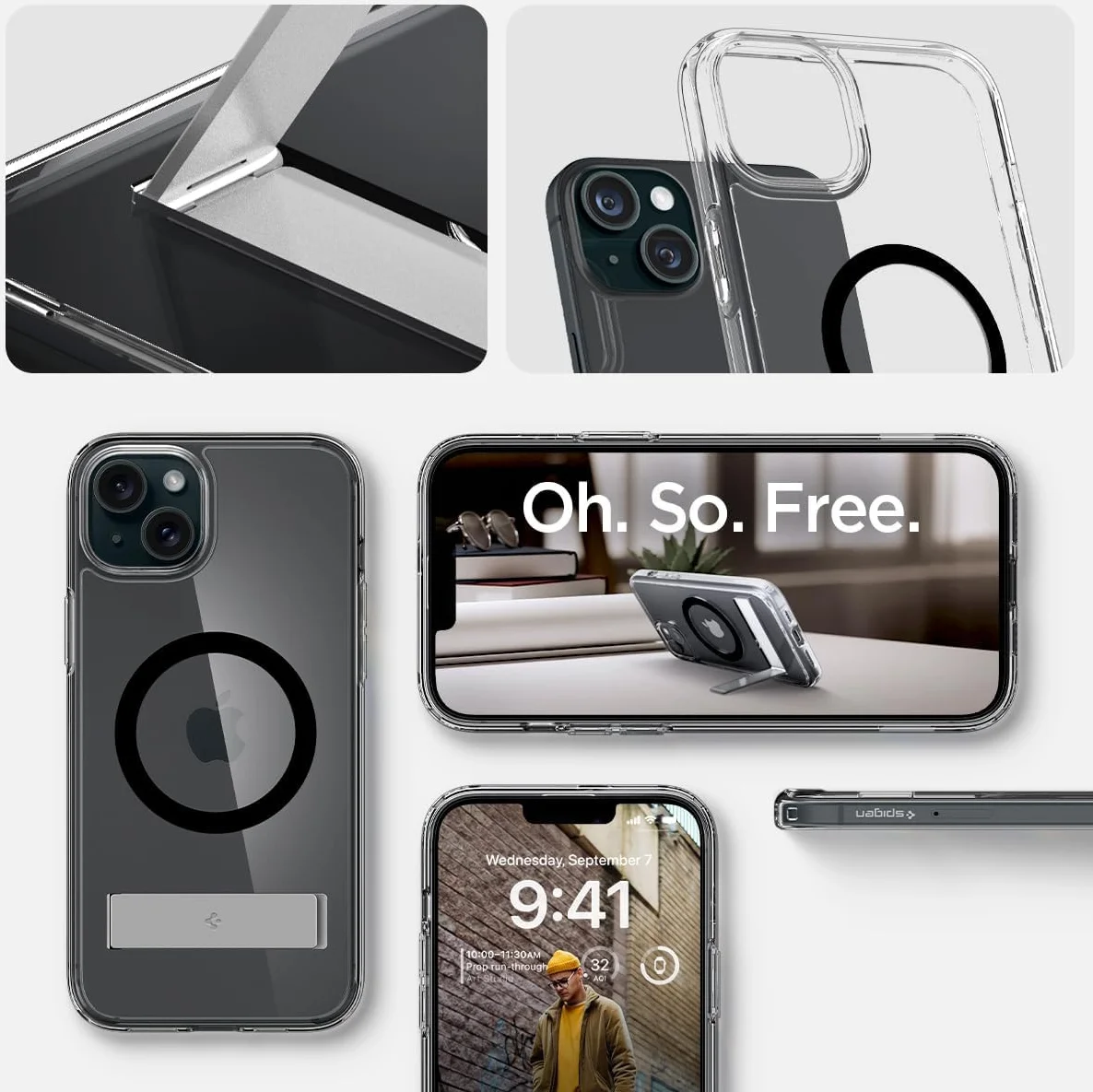 Spigen Ultra  Hybrid MagSafe Apple iPhone 15 Plus Hoesje Zwart afbeelding 5