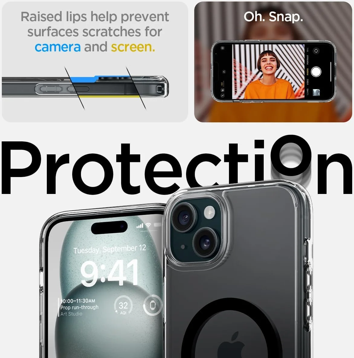 Spigen Ultra  Hybrid MagSafe Apple iPhone 15 Plus Hoesje Zwart afbeelding 6