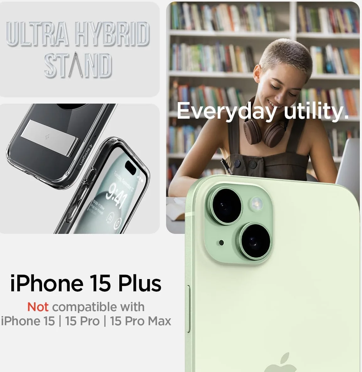 Spigen Ultra  Hybrid MagSafe Apple iPhone 15 Plus Hoesje Zwart afbeelding 8