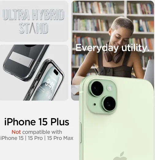 Spigen Ultra  Hybrid MagSafe Apple iPhone 15 Plus Hoesje Zwart afbeelding 8