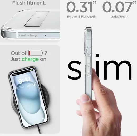 Spigen Ultra Hybrid MagSafe Apple iPhone 15 Plus Hoesje Transparant afbeelding 6