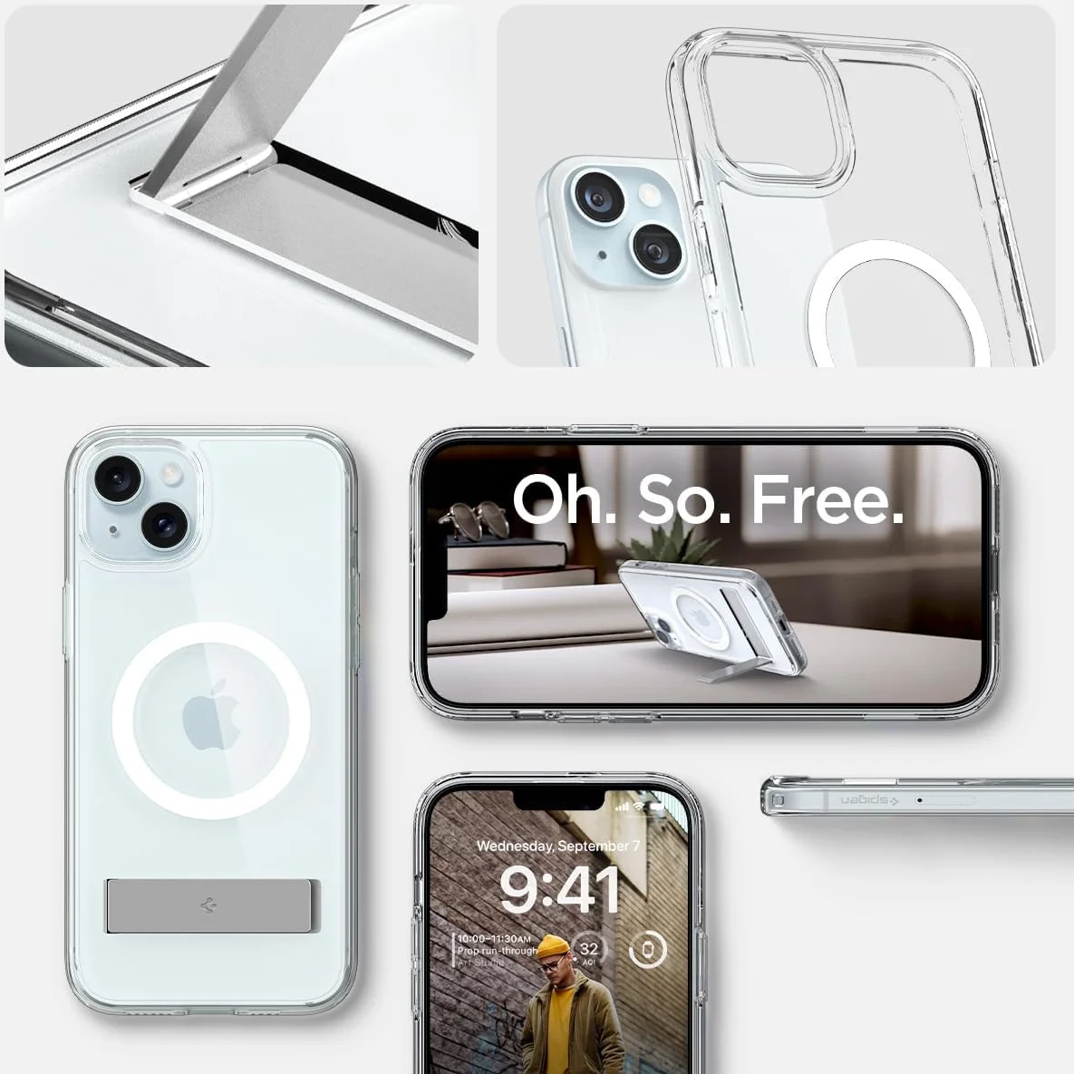 Spigen Ultra Hybrid MagSafe Apple iPhone 15 Plus Hoesje Transparant afbeelding 7