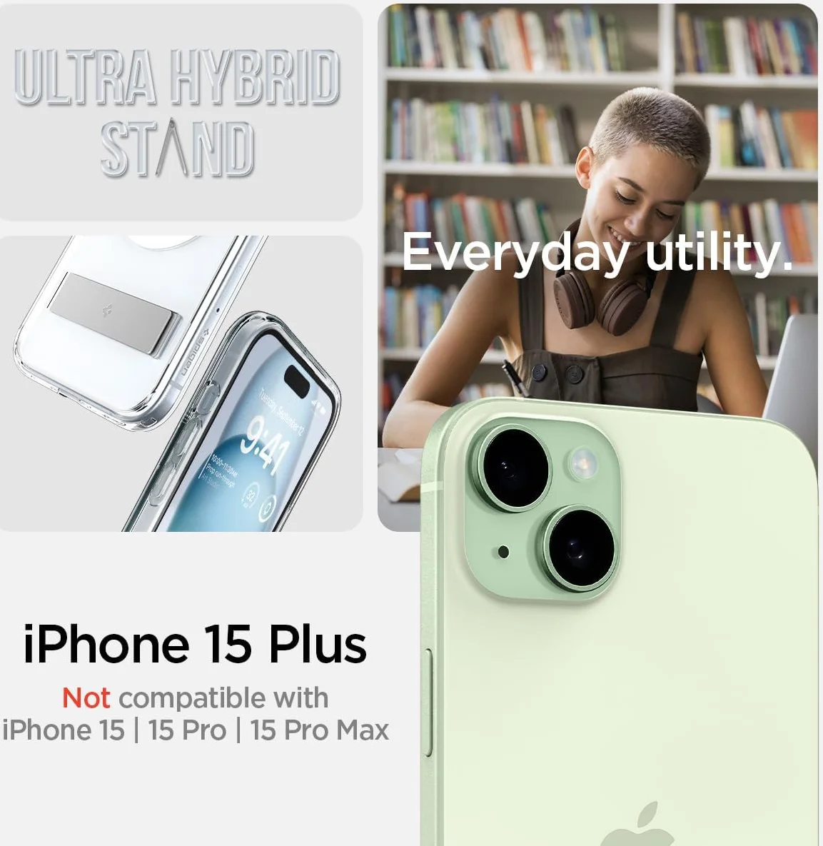 Spigen Ultra Hybrid MagSafe Apple iPhone 15 Plus Hoesje Transparant afbeelding 8