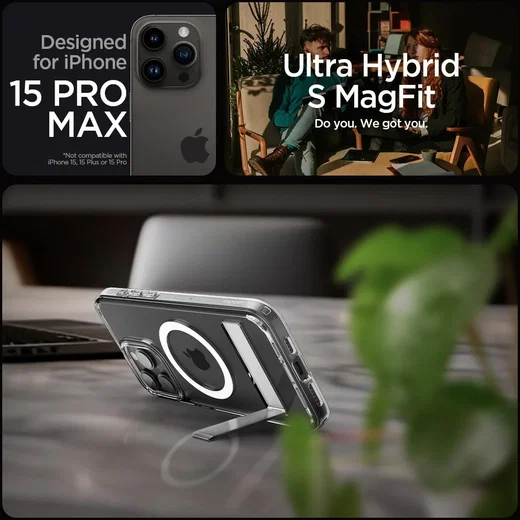 Spigen Ultra Hybrid MagSafe Apple iPhone 15 Pro Max Hoesje Transparant afbeelding 3