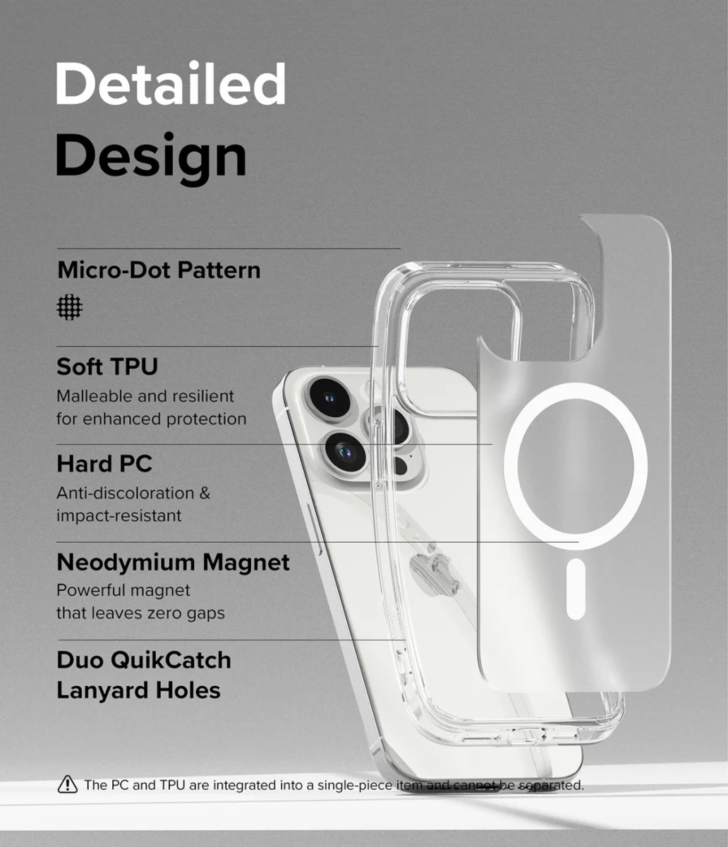 Ringke Fusion Apple iPhone 15 Pro Max Hoesje MagSafe Matte Transparant afbeelding 5