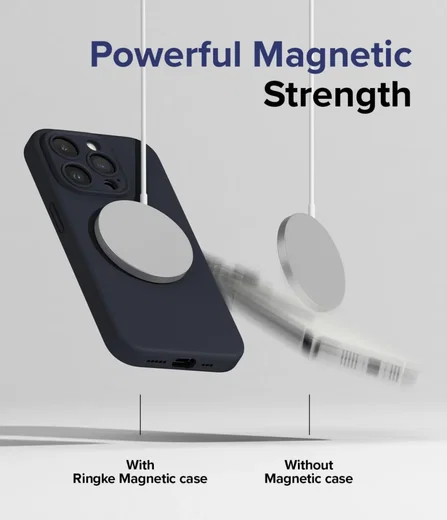 Ringke Silicone Apple iPhone 15 Pro Max Hoesje MagSafe Blauw afbeelding 9