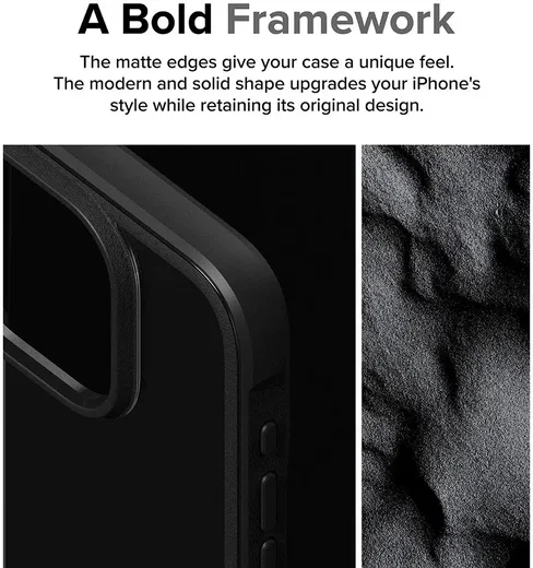 Ringke Fusion Bold Apple iPhone 15 Pro Hoesje Back Cover Zwart afbeelding 4