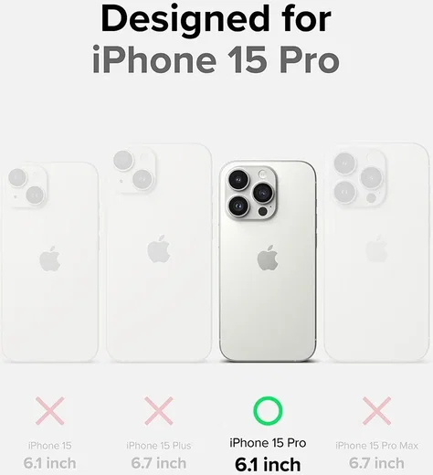 Ringke Fusion Bold Apple iPhone 15 Pro Hoesje Back Cover Zwart afbeelding 7