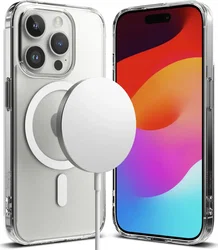Ringke Fusion Magnetic iPhone 15 Pro Hoesje MagSafe Matte Transparant afbeelding