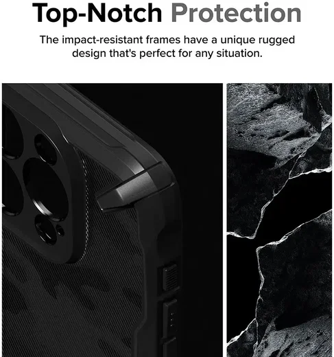 Ringke Fusion X Apple iPhone 15 Pro Hoesje Back Cover Camo Zwart afbeelding 8