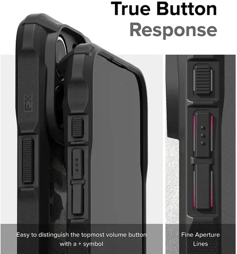 Ringke Fusion X Apple iPhone 15 Pro Hoesje Back Cover Camo Zwart afbeelding 9