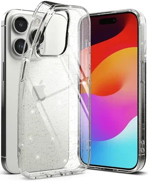 Ringke Air Apple iPhone 15 Pro Hoesje Flexibel TPU Glitter Transparant